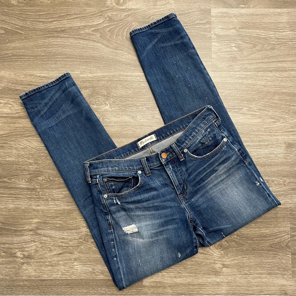 Madewell Medium Rinse Distressed Slim Boyjean Jeans Size 27